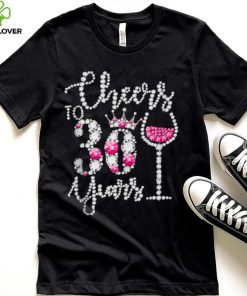 30th Birthday Gifts Cheers To 30 Year Old Drink Wine Diamond Tank Top