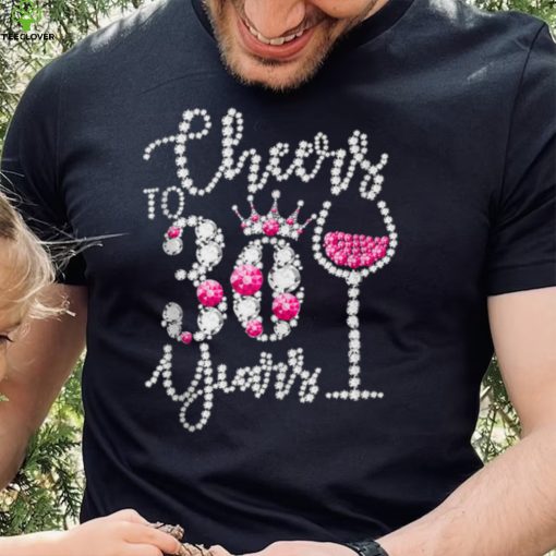 30th Birthday Gifts Cheers To 30 Year Old Drink Wine Diamond Tank Top