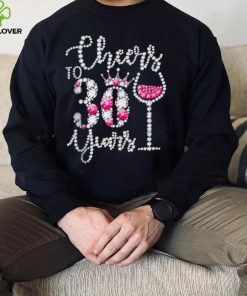 30th Birthday Gifts Cheers To 30 Year Old Drink Wine Diamond Tank Top