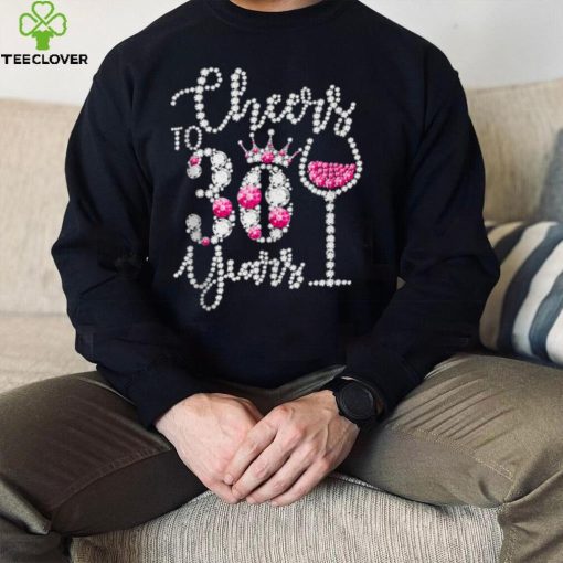 30th Birthday Gifts Cheers To 30 Year Old Drink Wine Diamond Tank Top