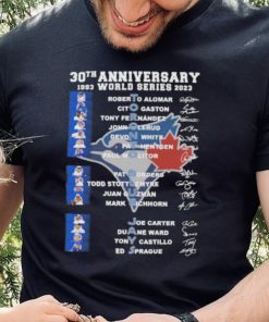 30th anniversary 1993 world series 2023 Toronto Blue Jays signatures shirt