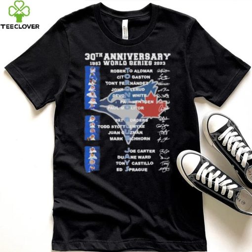 30th anniversary 1993 world series 2023 Toronto Blue Jays signatures hoodie, sweater, longsleeve, shirt v-neck, t-shirt