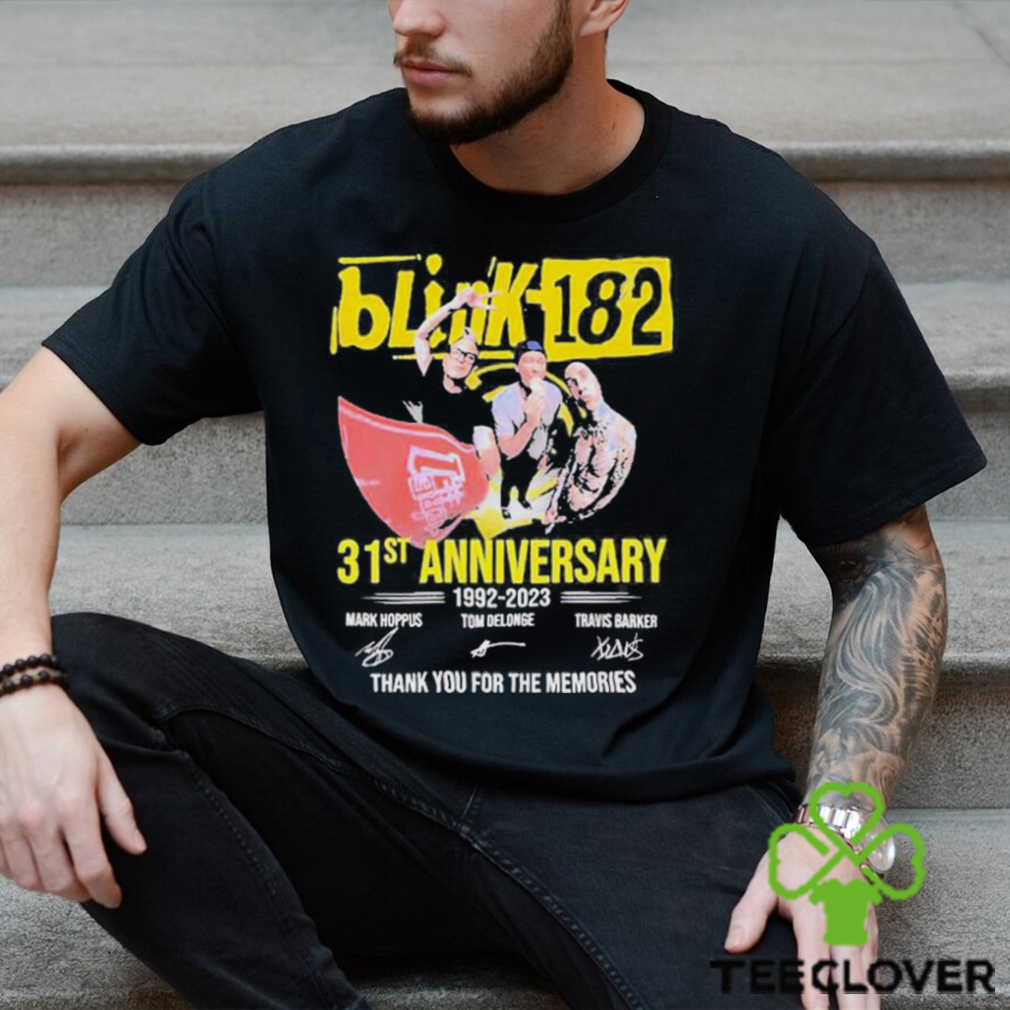31st Anniversary 1992 2023 Blink 182 Band Thank You For The Memories Signatures Shirt 31st Anniversary 1992 2023 Blink 182 Band Thank You For The Memories Signatures Shirt