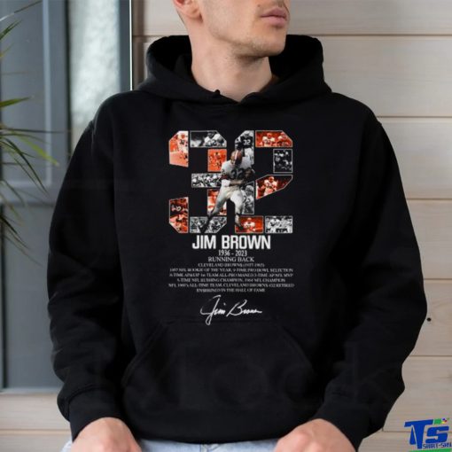 32 Jim Brown Cleveland Browns, Jim Brown 1936 2023 Rip Signatures Shirt