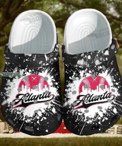 Atlanta Baseball Custom Crocs – Sport Beach Shoes Crocs Birthday Gift