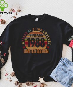 34 Year Old Gifts Vintage 1988 Limited Edition 34th Bday T Shirt