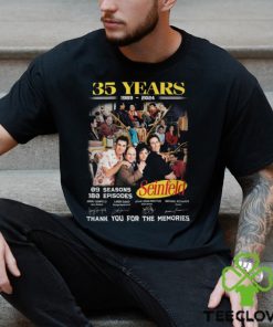 35 Years 1989 – 2024 Seinfeld 09 Seasons 180 Episodes Thank You For The Memories T Shirt