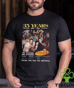 35 Years 1989 – 2024 Seinfeld 09 Seasons 180 Episodes Thank You For The Memories T Shirt