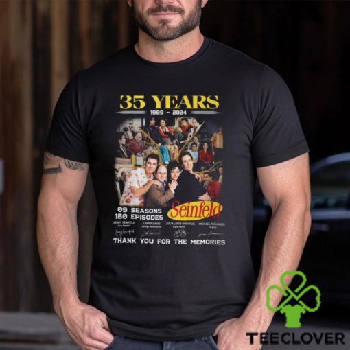 35 Years 1989 – 2024 Seinfeld 09 Seasons 180 Episodes Thank You For The Memories T Shirt