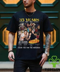 35 Years 1989 – 2024 Seinfeld 09 Seasons 180 Episodes Thank You For The Memories T Shirt