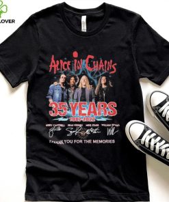35 Years Alice In Chains 1987 2022 Thank You For The Memories Signatures Shirt
