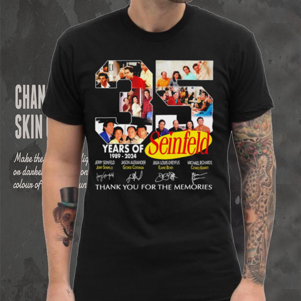 35 years of Seinfeld 1989 2024 thank you for the memories signatures shirt 35 years of Seinfeld 1989 2024 thank you for the memories signatures shirt