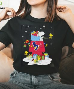 Houston Texans Santa Snoopy Wish You A Merry Christmas Shirt