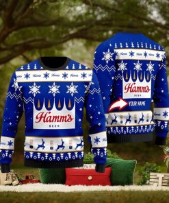 Funny Hamm’s Beer Ugly Christmas Sweater 3D Printed Men And Women Holiday Gift Custom Name Gift For Christmas