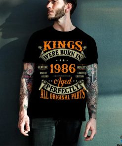 38th Birthday Gift Vintage Kings Born In 1986 38 Years Old T Shirt