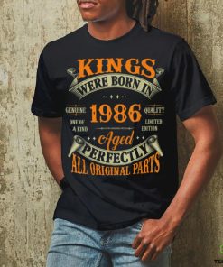 38th Birthday Gift Vintage Kings Born In 1986 38 Years Old T Shirt