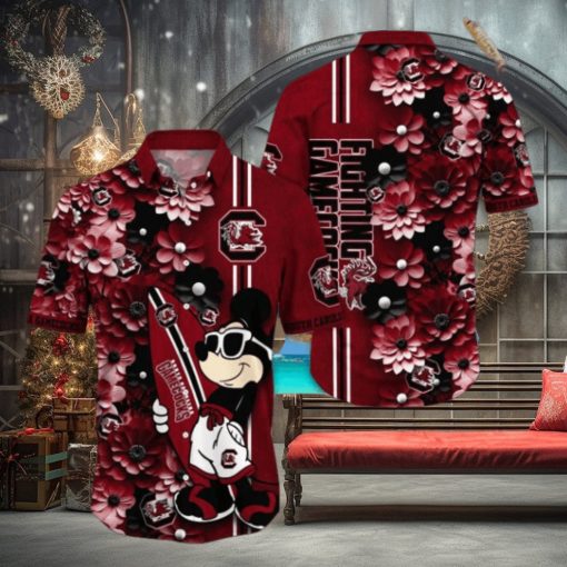 South Carolina Gamecocks Hawaiian Shirt Mickey Love Surfing Trending Summer Gift