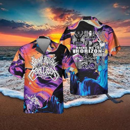 Bring Me The Horizon Album Lyric Happy Song World Tour 2023 Hawaiian Shirt