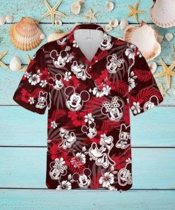 Disney Mickey Mouse Floral Aloha Hawaiian Shirt