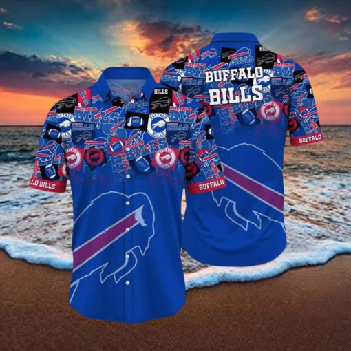 Buffalo Bills Logo Blue NFL Hawaiian Shirt Gift for Fans