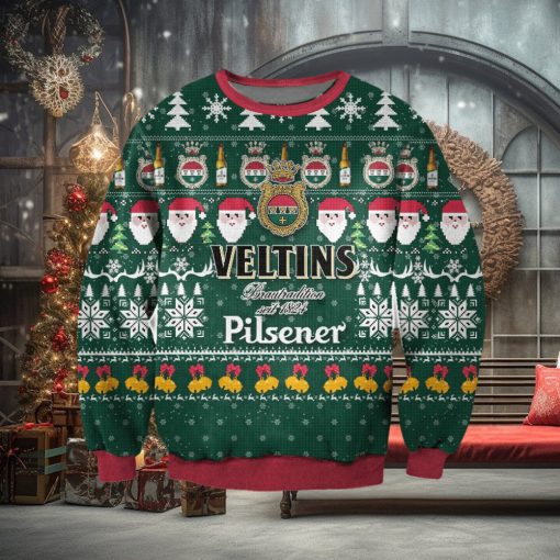 3D All Over Print Veltins Pilsener Beer Ugly Christmas Sweater Perfect Holiday Gift