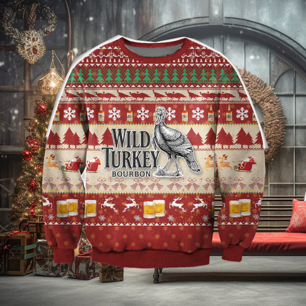 3D All Over Print Wild Turkey Bourbon Whiskey Ugly Christmas Sweater Perfect Holiday Gift 3D All Over Print Wild Turkey Bourbon Whiskey Ugly Christmas Sweater Perfect Holiday Gift
