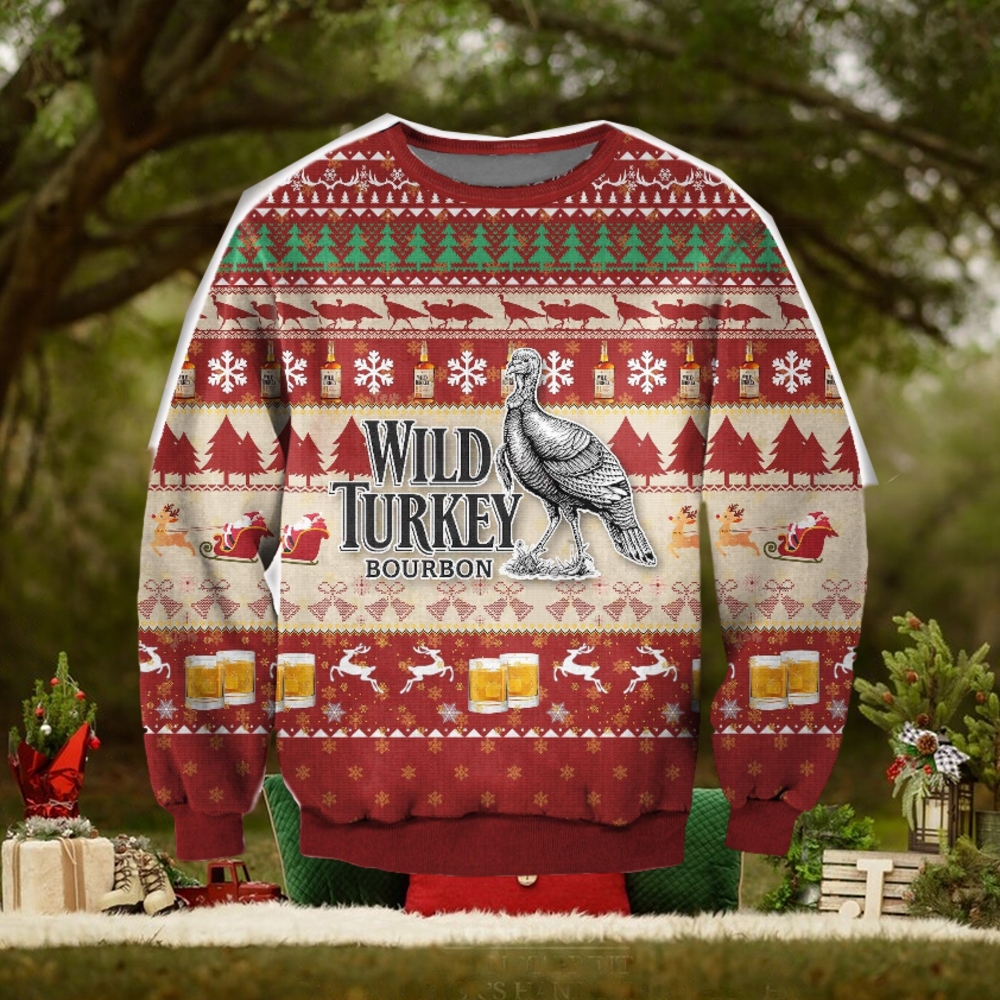 3D All Over Print Wild Turkey Bourbon Whiskey Ugly Christmas Sweater Perfect Holiday Gift 3D All Over Print Wild Turkey Bourbon Whiskey Ugly Christmas Sweater Perfect Holiday Gift