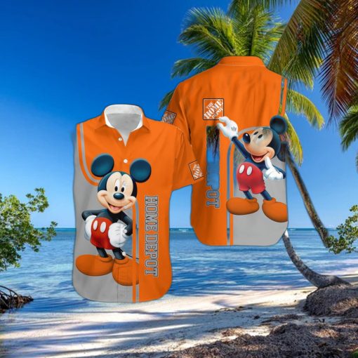 3D All Over Printed Home Depot Mickey Lover Short Sleeve Summer Gift Hawaiian Shirt