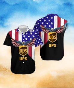 3D All Over Printed Ups US Flag Eagle Short Sleeve Summer Gift Hawaiian Shirt