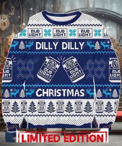 3D Bud Light Dilly Beer Ugly Christmas Sweater
