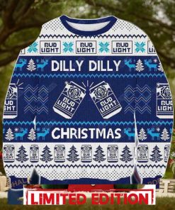 3D Bud Light Dilly Beer Ugly Christmas Sweater