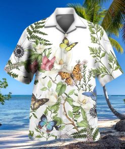 3D Butterfly Floral Beautiful Aloha Summer Beach Hawaiian Shirt
