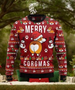 3D Funny Corgi Merry Corgmas Ugly Christmas Sweater
