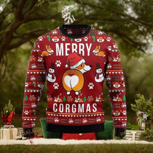 3D Funny Corgi Merry Corgmas Ugly Christmas Sweater
