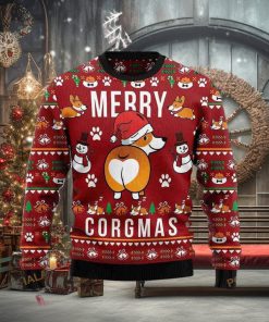 3D Funny Corgi Merry Corgmas Ugly Christmas Sweater