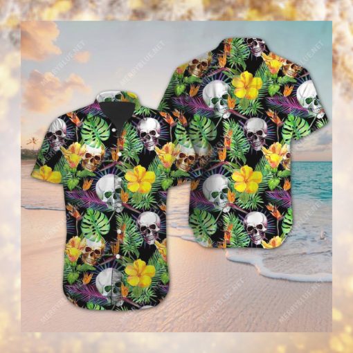 3D Graphic Colorful Skull Hawaiian Shirt for Men Women