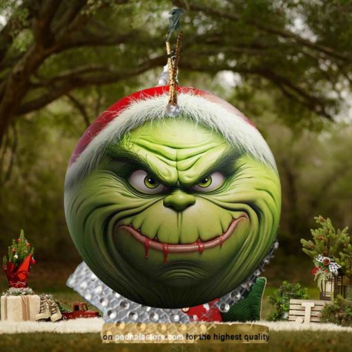 3D Grinchmas Smile Ornament, Grinch Christmas Tree Decorations 2023