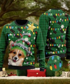 3D Ho Ho Ho Corgi Christmas Tree Funny Ugly Sweater