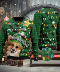 3D Ho Ho Ho Corgi Christmas Tree Funny Ugly Sweater
