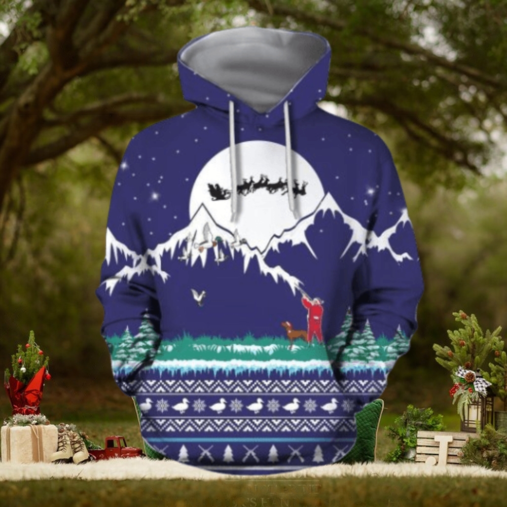 3D Hunting Duck Christmas Hoodie 3D All Over Print 3D Hunting Duck Christmas Hoodie 3D All Over Print
