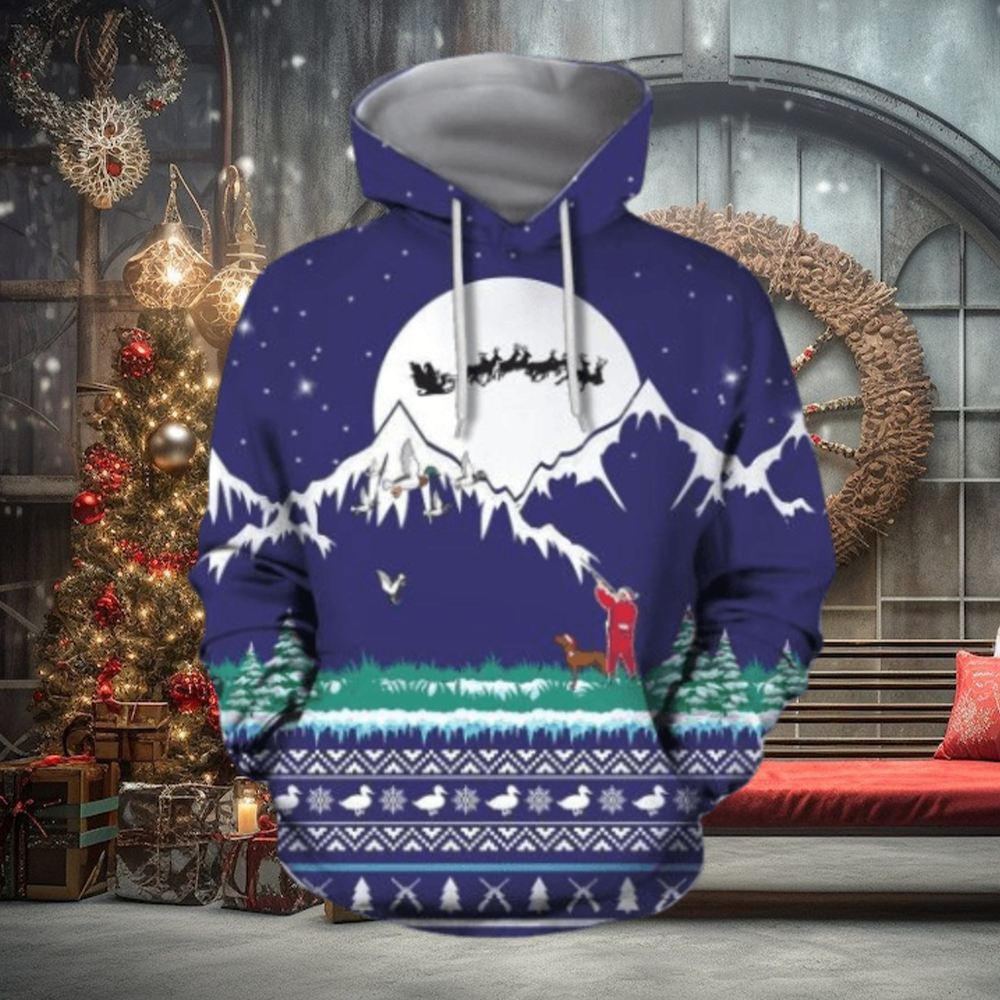 3D Hunting Duck Christmas Hoodie 3D All Over Print 3D Hunting Duck Christmas Hoodie 3D All Over Print
