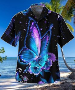 3D Mysterious Dark Butterfly Flower Tropical Aloha Summer Beach Hawaiian