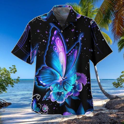 3D Mysterious Dark Butterfly Flower Tropical Aloha Summer Beach Hawaiian