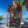 3D Retro Sugar Skull Halloween Shirt Sunset Gift For Men And Women Holiday