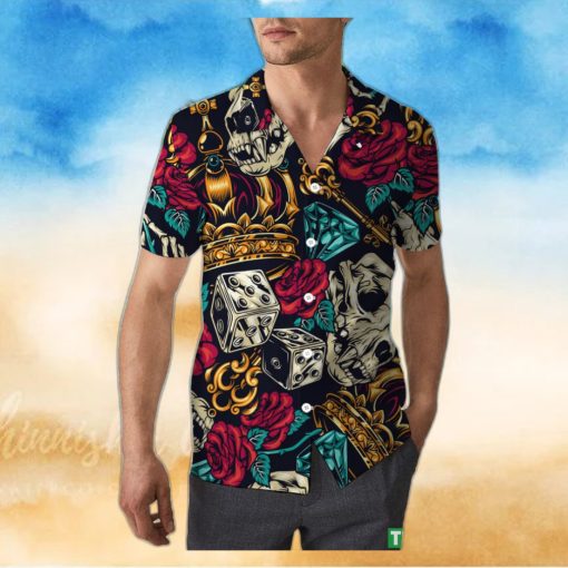 3D Retro Sugar Skull Halloween Shirt Sunset Gift For Men And Women Holiday