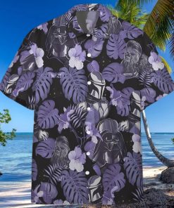 3D Star Wars Vader Floral Purple Custom Hawaiian Shirt