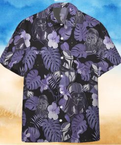 3D Star Wars Vader Floral Purple Custom Hawaiian Shirt