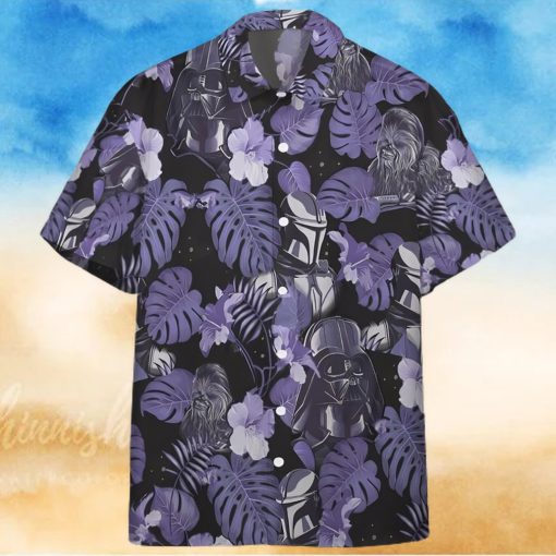 3D Star Wars Vader Floral Purple Custom Hawaiian Shirt