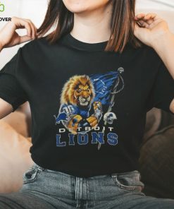 Detroit Lions Football Quarterback Lion Warrior T Shirt