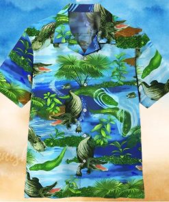 3d Crocodile Hawaiian Button Up Shirt Man